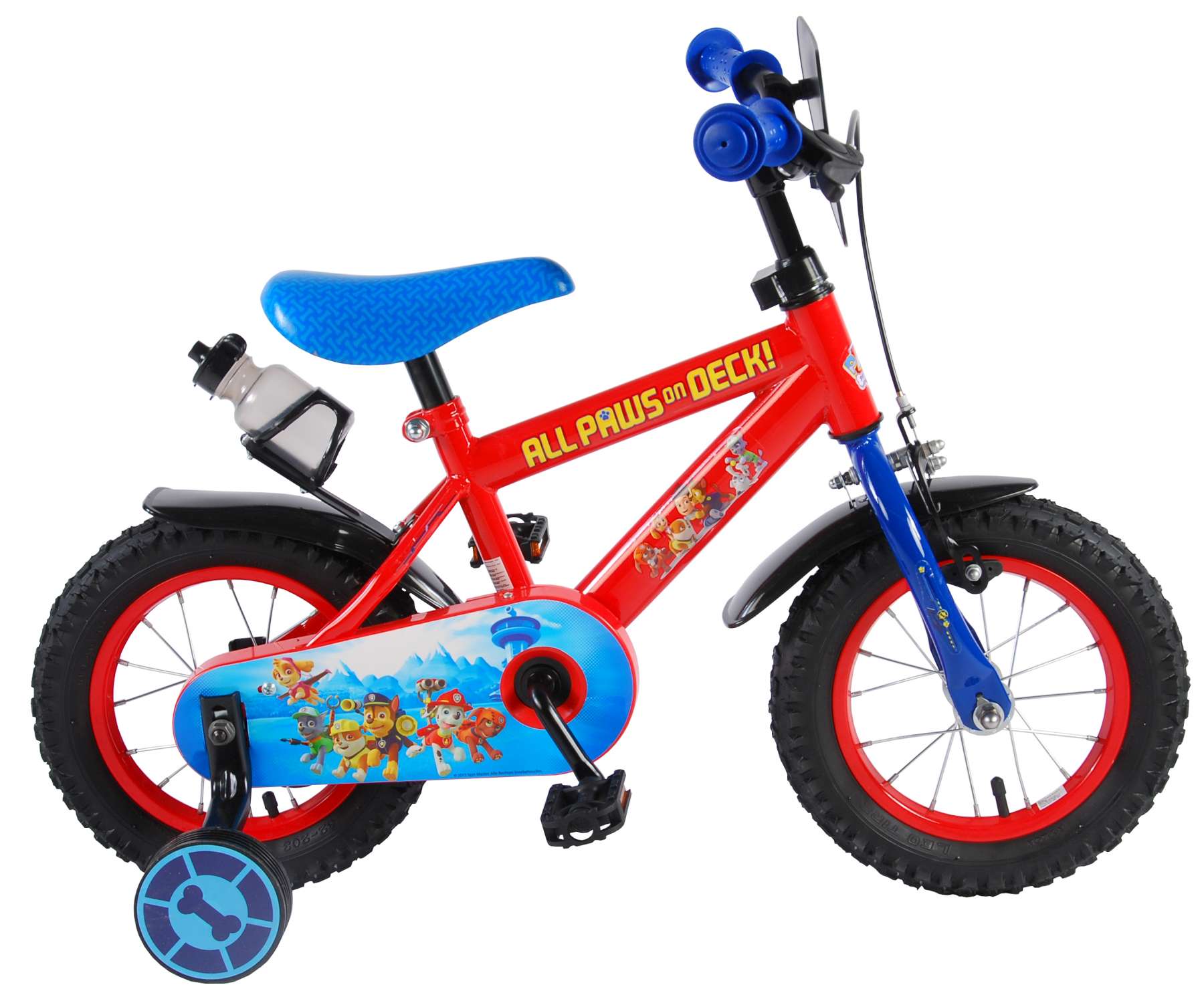 Alvorlig affjedring Spiller skak Paw Patrol Børnecykel - Drenge - 12 tommer - Rød / blå