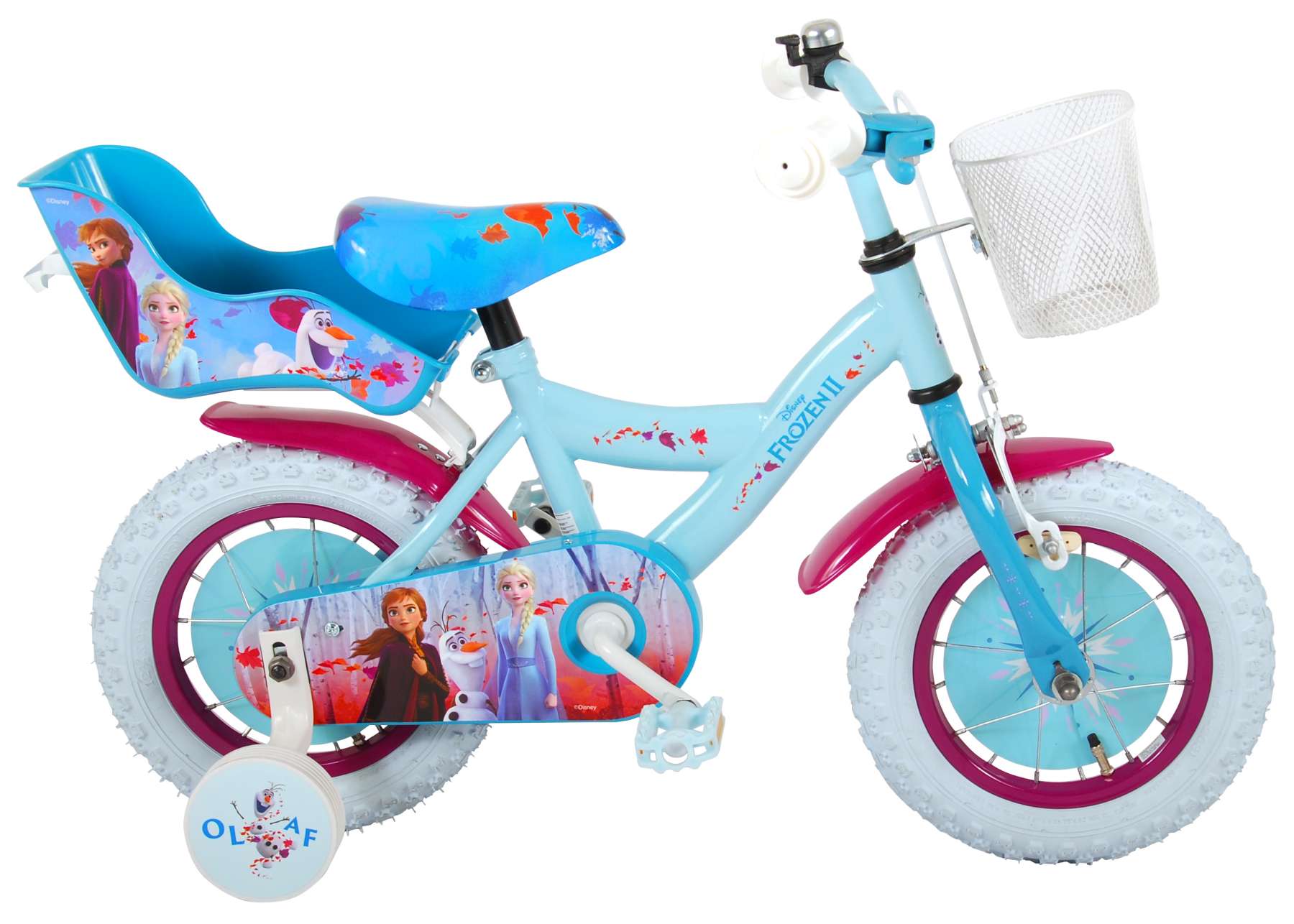 Aftensmad krøllet inden længe Disney Frozen 2 Børnecykel - Piger - 12 tommer - Blå / lilla - 95% samlet Aftensmad krøllet inden længe Disney Frozen 2 Børnecykel - Piger - 12 tommer - Blå / lilla - 95% samlet