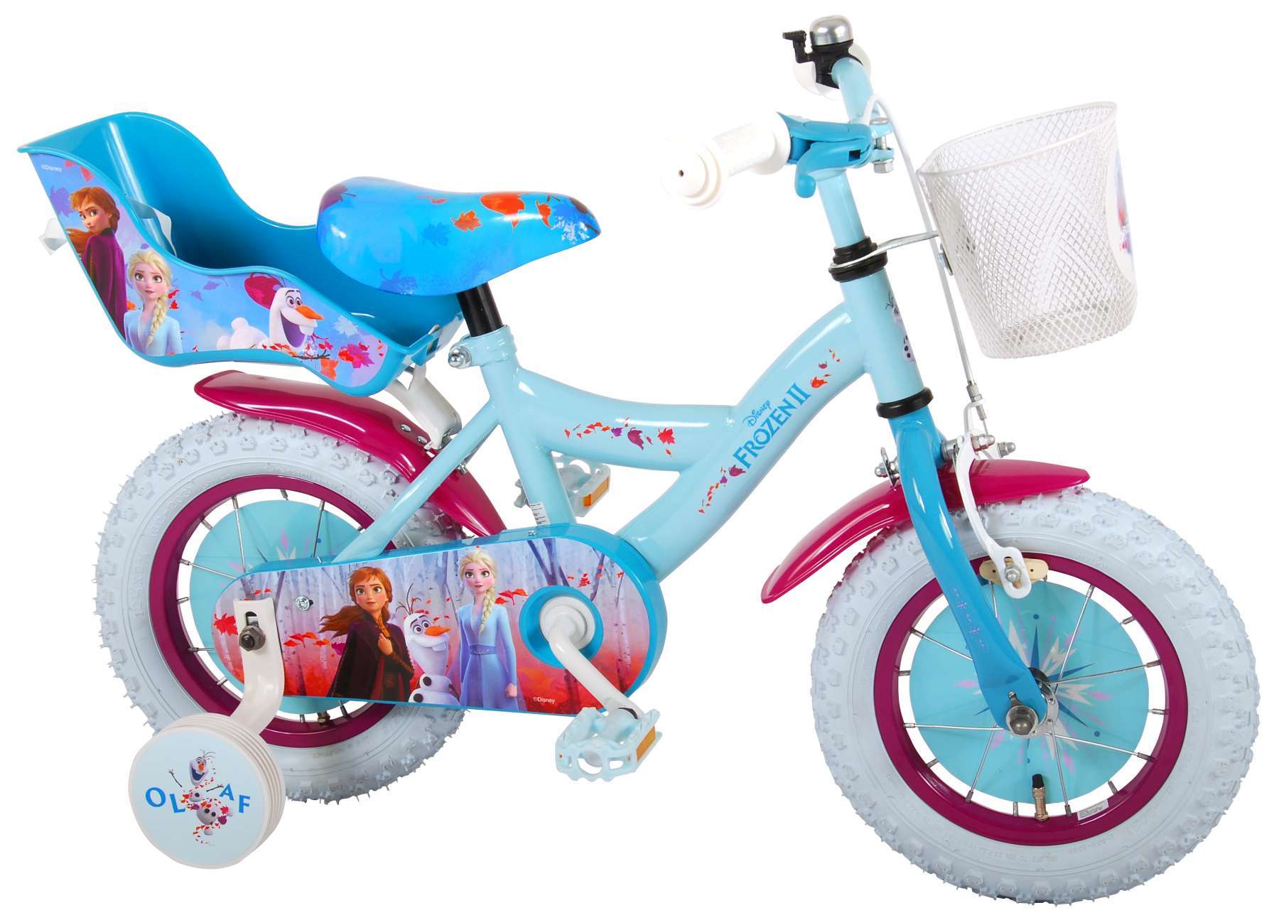 Ledig Konkurrencedygtige Kom op Disney Frozen 2 Børnecykel - Piger - 12 tommer - Blå / lilla - 95% samlet