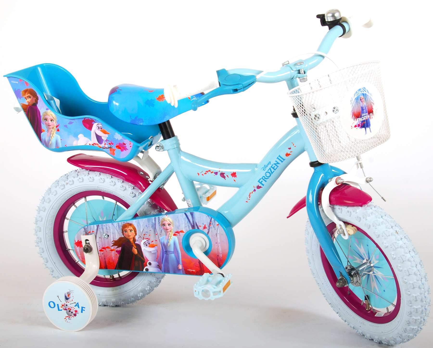 Aftensmad krøllet inden længe Disney Frozen 2 Børnecykel - Piger - 12 tommer - Blå / lilla - 95% samlet Aftensmad krøllet inden længe Disney Frozen 2 Børnecykel - Piger - 12 tommer - Blå / lilla - 95% samlet