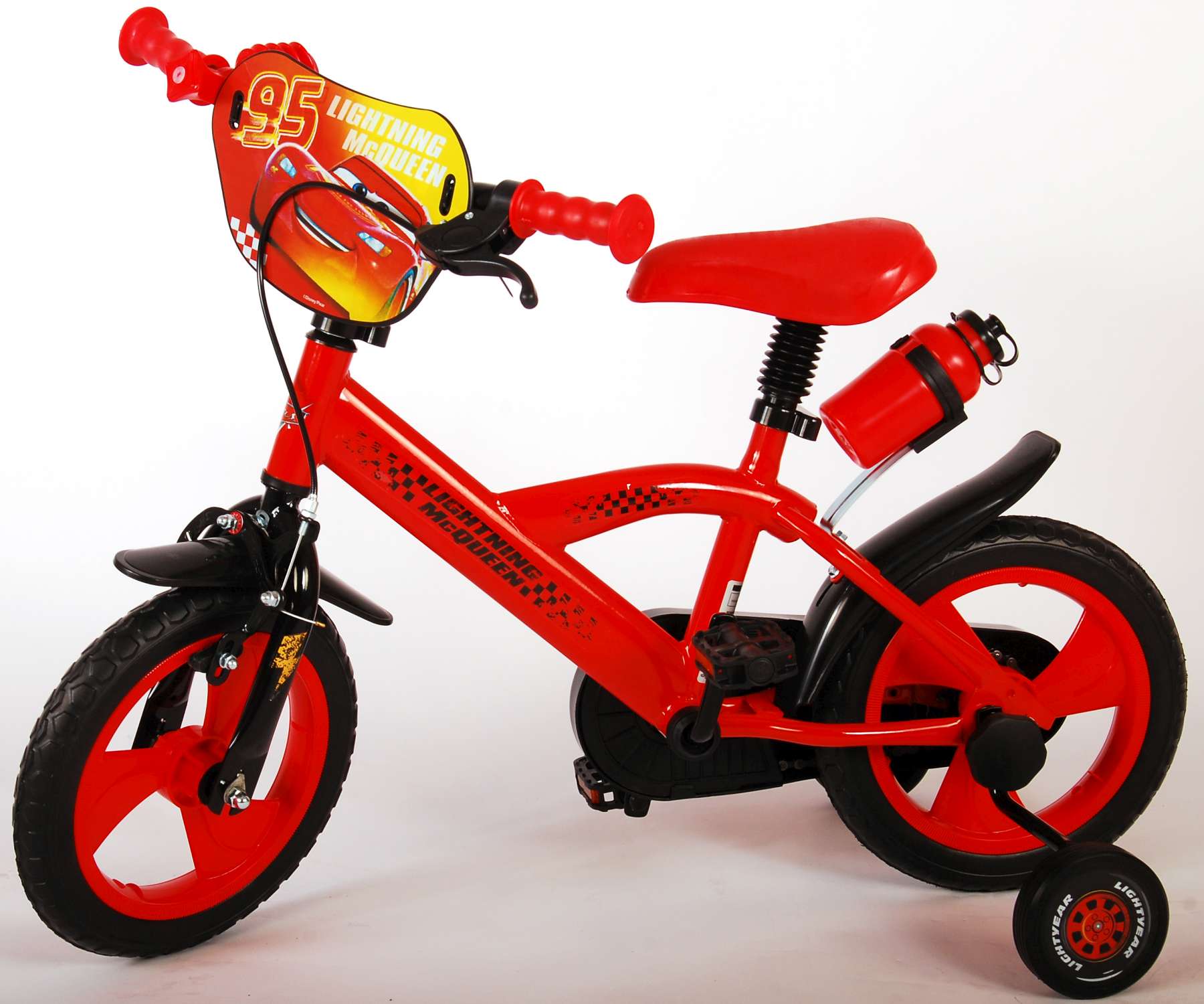 span kutter blotte Disney Cars børnecykel til børn - drenge - 12 tommer - Rød - Tværgående  system