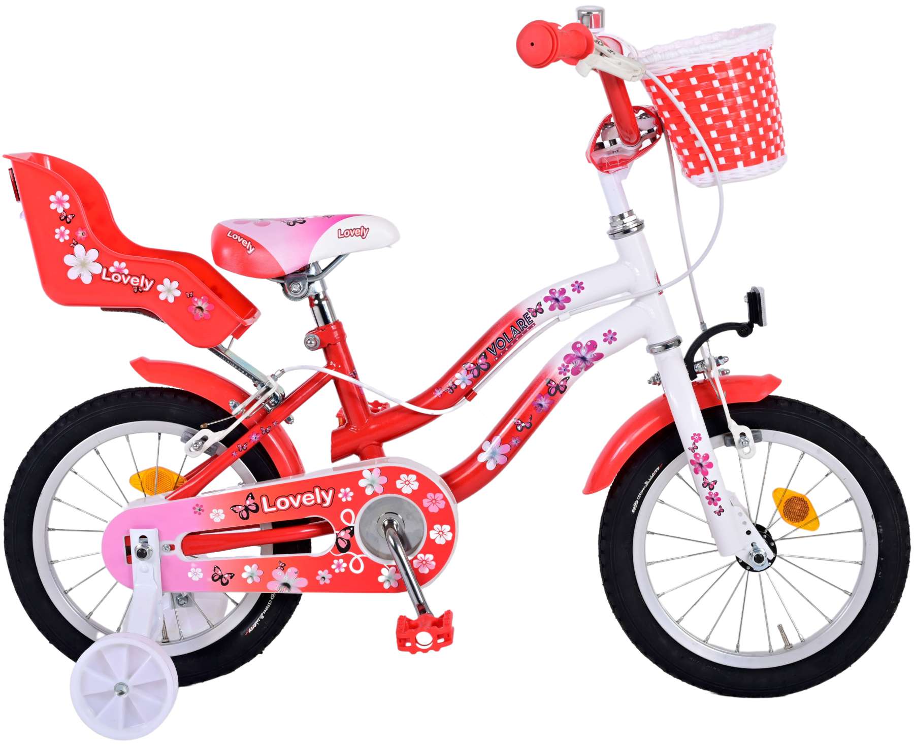 tragt Scorch Sovesal Volare Lovely børnecykel - piger - 14 tommer - rød - to håndbremser - 95% samlet tragt Scorch Sovesal Volare Lovely børnecykel - piger - 14 tommer - rød - to håndbremser - 95% samlet