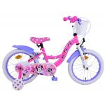 Disney Minnie Børnecykel - Piger - 16 tommer - Lyserød - To håndbremser