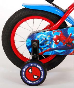 Spider-Man Børnecykel - Drenge - 12 tommer - Blå/Rød