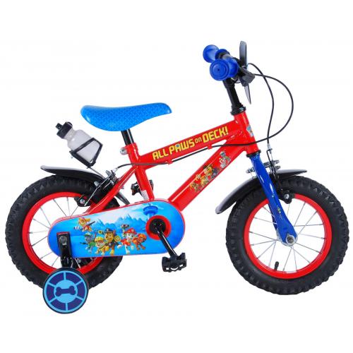 Paw Patrol Børnecykel - Drenge - 12 tommer - Rød / blå - 2 håndbremser