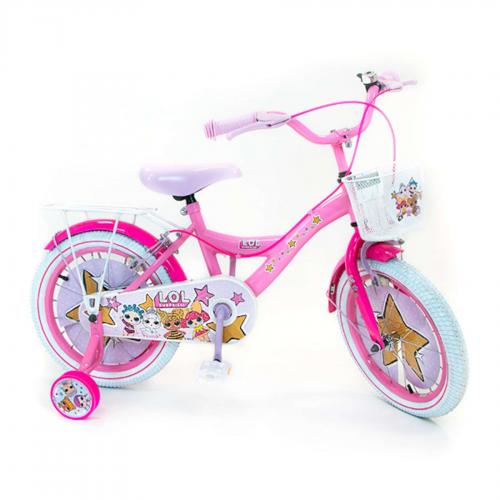 LOL Surprise Børnecykel - Piger - 16 tommer - Pink - 2 håndbremser