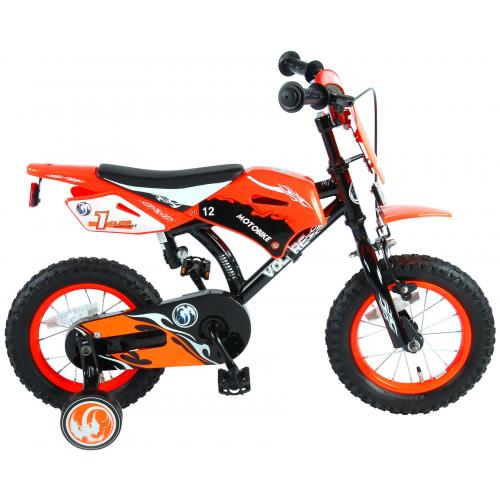 Volare motorcykel Børnecykel - Drenge - 12 tommer - Orange - 95% samlet