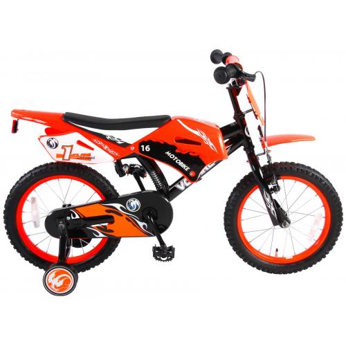 Volare motorcykel Børnecykel - Drenge - 16 tommer - Orange - 95% samlet