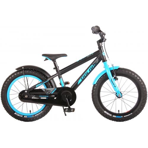 Volare Rocky Børnecykel - 16 tommer - Sort Blå - 95% samlet - Prime Collection