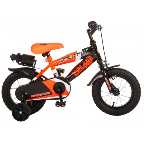 Volare Sportivo Børnecykel - Drenge - 12 tommer - Neon Orange Sort - 95% samlet