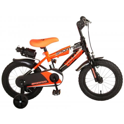 Volare Sportivo Børnecykel - Drenge - 14 tommer - Neon Orange Sort - 95% samlet