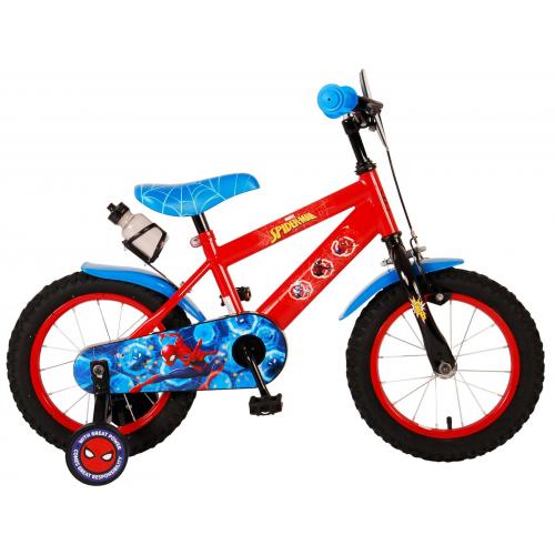 Ultimate Spider-Man Børnecykel - Drenge - 14 tommer - Rød blå