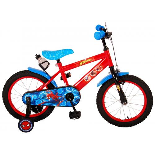 Spider-Man børnecykel - Drenge - 16 tommer - Blå Rød