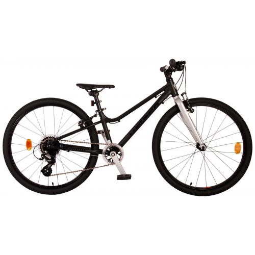 Volare Dynamic Børnecykel - drenge - 24 tommer - mat sort - 2 håndbremser - 8 Gear - Prime Collection