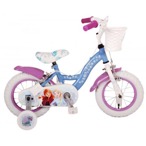 Disney Frozen 2 Børnecykel - Piger - 12 tommer - Blå/lilla - To håndbremser