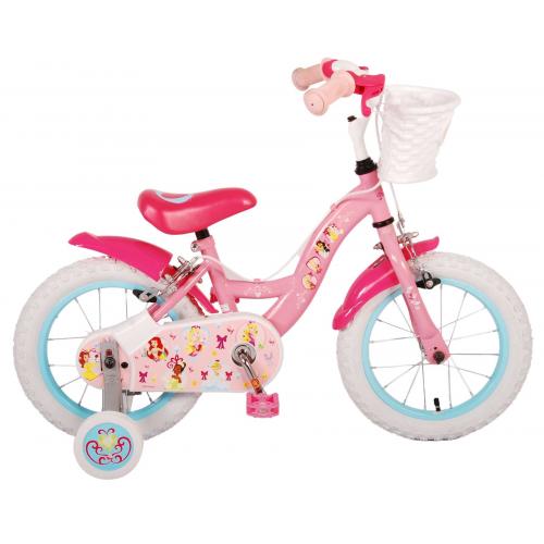 Disney Princess Børnecykel - Piger - 14 tommer - Lyserød - To håndbremser