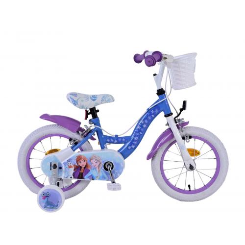 Disney Frozen 2 Børnecykel - Piger - 14 tommer - Blå/lilla - To håndbremser