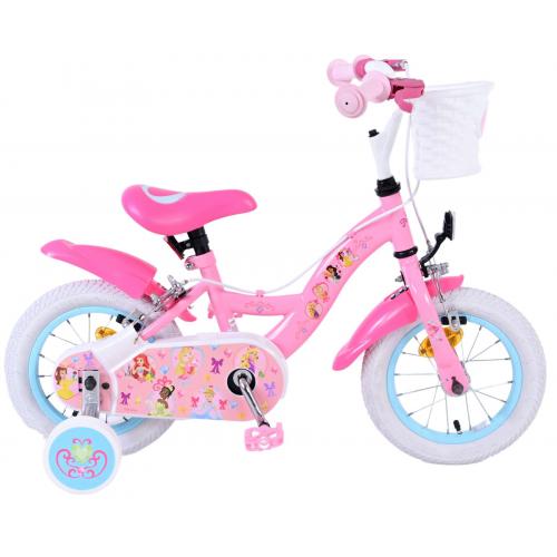 Disney Princess børnecykel - Piger - 12 tommer - Lyserød - To håndbremser