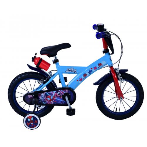 Spidey børnecykel - Drenge - 14 tommer - Blå - To håndbremser