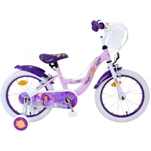 Disney Wish Børnecykel - Piger - 16 tommer - Lilla - To håndbremser