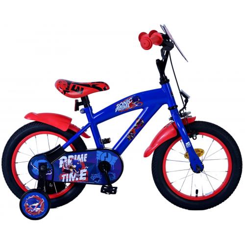 Sonic Prime Børnecykel - Drenge - 14 tommer - Blå Rød