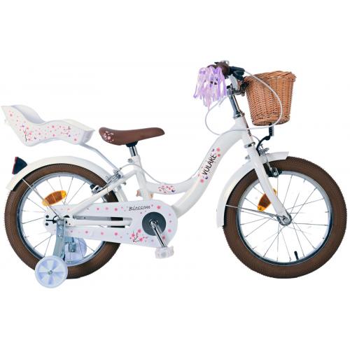 Volare Blossom Børnecykel - Piger - 16 tommer - Hvid - To håndbremser