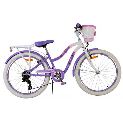 Volare Lovely børnecykel - Piger - 24 tommer - Lilla - 7 gear