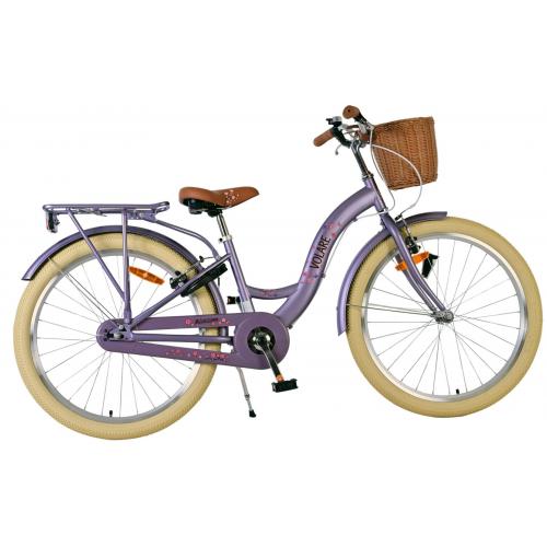 Volare Blossom Børnecykel - Piger - 24 tommer - Lilla - To håndbremser