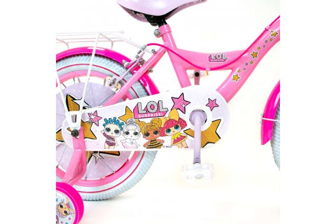 LOL Surprise Børnecykel - Piger - 16 tommer - Pink - 2 håndbremser