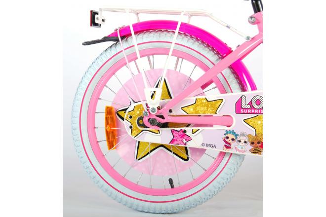 LOL Surprise Børnecykel - Piger - 18 tommer - Pink - 95% samlet