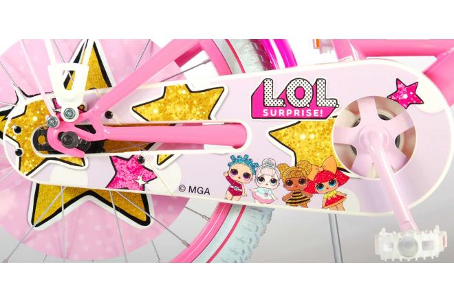 LOL Surprise Børnecykel - Piger - 18 tommer - Pink - 95% samlet