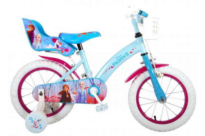 Disney Frozen 2 Børnecykel - Piger - 14 tommer - Blå / lilla