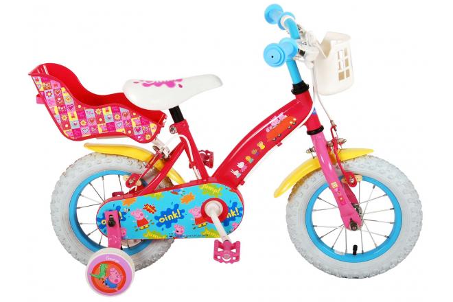 Peppa Pig Børnecykel - Piger - 12 tommer - Pink - 2 håndbremser