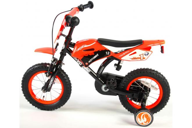 Volare motorcykel Børnecykel - Drenge - 12 tommer - Orange - 95% samlet