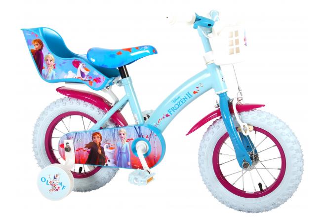 Disney Frozen 2 Børnecykel - Piger - 12 tommer - Blå / lilla