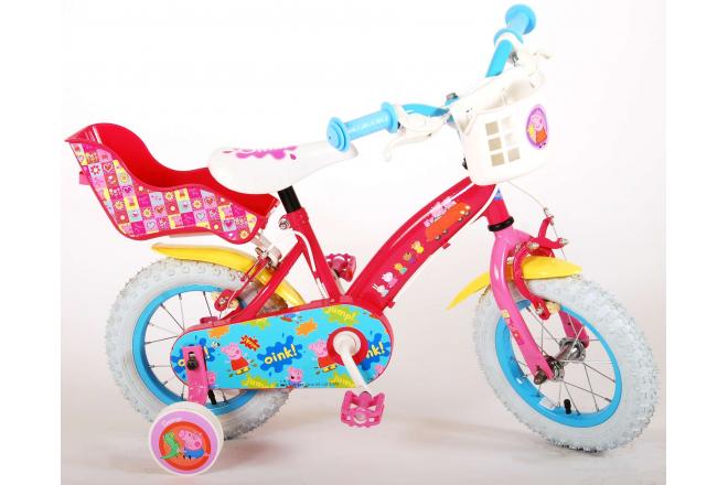 Peppa Pig Børnecykel - Piger - 12 tommer - Pink - 2 håndbremser