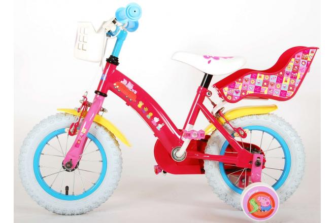 Peppa Pig Børnecykel - Piger - 12 tommer - Pink - 2 håndbremser