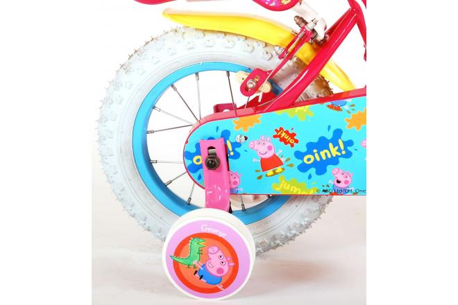 Peppa Pig Børnecykel - Piger - 12 tommer - Pink - 2 håndbremser