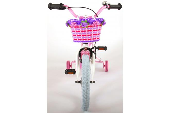 Volare Rose børns cykel - piger - 16 tommer - lyserød hvid - 95% samlet