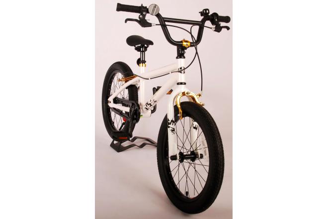 Volare Cool Rider Børnecykel - Drenge - 18 tommer - Hvid - to håndbremser - 95% samlet - Prime Collection