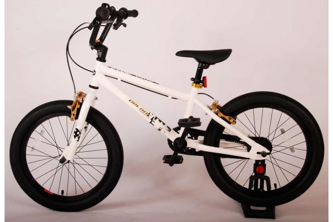Volare Cool Rider Børnecykel - Drenge - 18 tommer - Hvid - to håndbremser - 95% samlet - Prime Collection