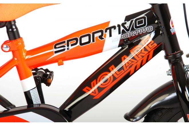 Volare Sportivo Børnecykel - Drenge - 14 tommer - Neon Orange Sort - 95% samlet