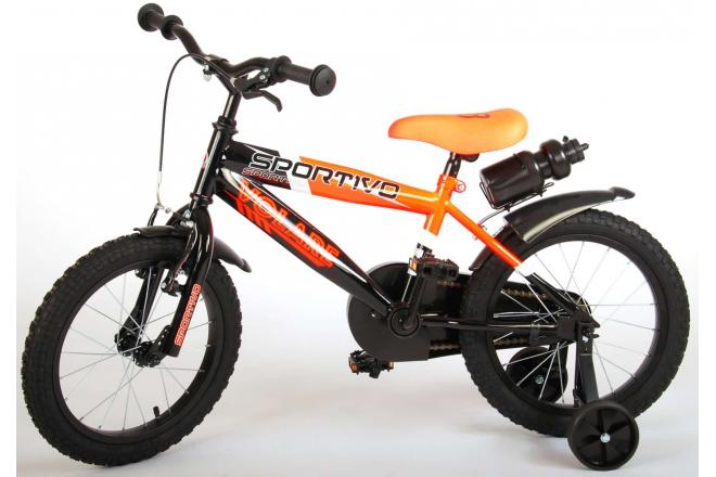 Volare Sportivo Børnecykel - Drenge - 16 tommer - Neon Orange Sort - 95% samlet