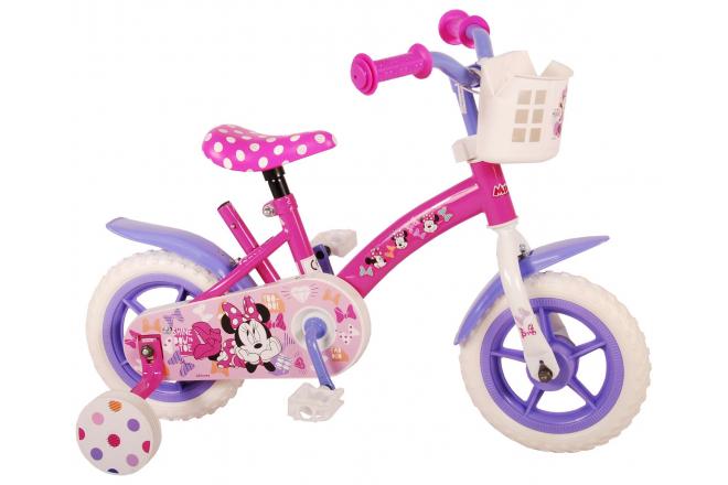 Disney Minnie Cutest Ever! Børnecykel - Piger - 10 tommer - Pink / hvid / lilla