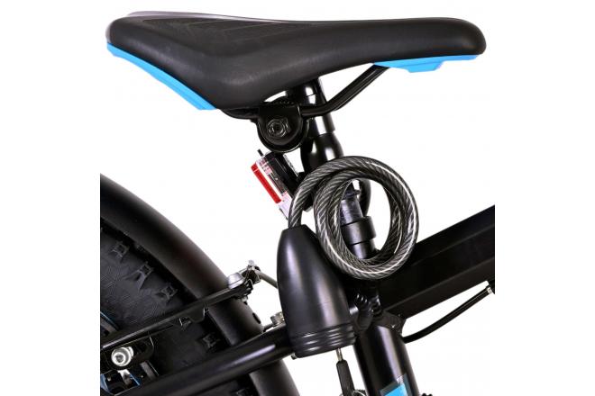Volare Rocky børnecykel - 20 tommer - Sort Blå - 95% færdig - Prime Collection