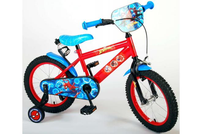 Spider-Man børnecykel - Drenge - 16 tommer - Blå Rød