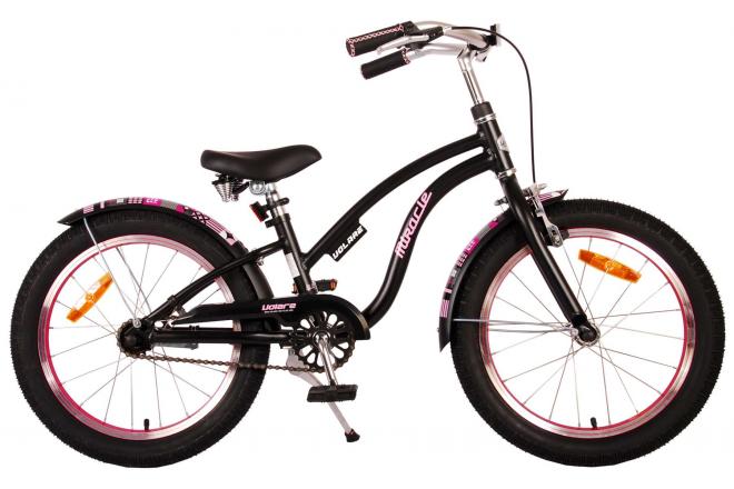 Volare Miracle Cruiser Børnecykel - Piger - 18 tommer - Matt Black - Prime Collection