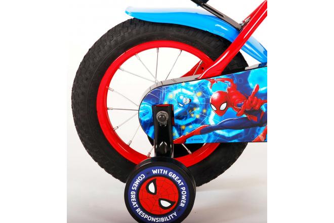 Spider-Man Børnecykel - Drenge - 12 tommer - Blå/Rød