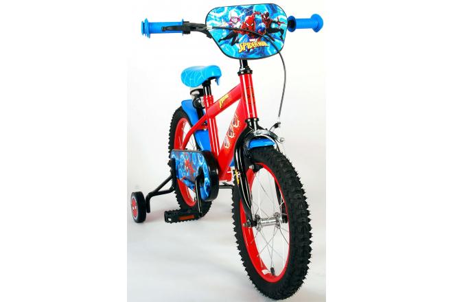 Spider-Man børnecykel - Drenge - 16 tommer - Blå Rød