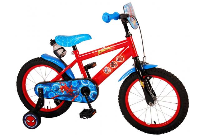Spider-Man børnecykel - Drenge - 16 tommer - Blå Rød